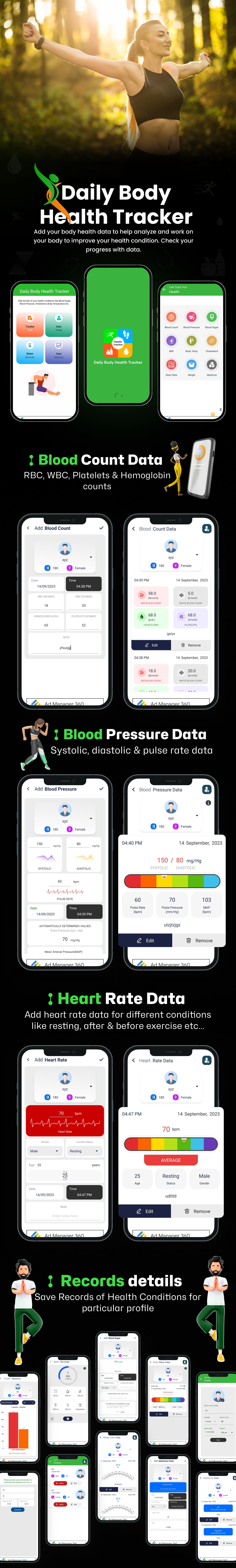 Personal Health Tracker - Daily Body Health tracker - Admob - Android App - 1